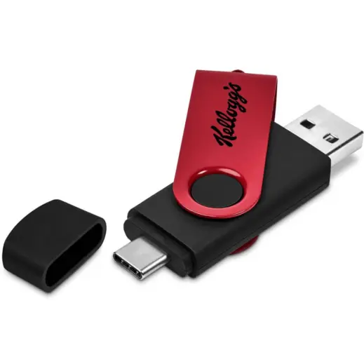 Shuffle Gyro Black Flash Drive Branded